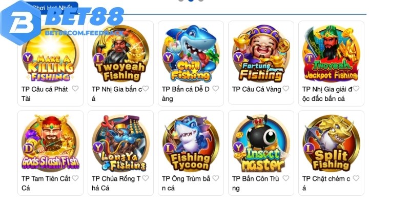 Sảnh bắn cá mang đến nhiều cái tên hot hit với kho báu cực khủng