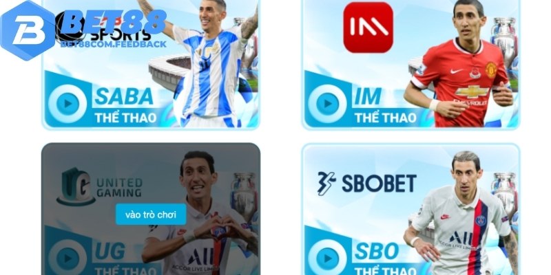 Thể thao là sảnh giải trí ăn khách nhất tại BET88